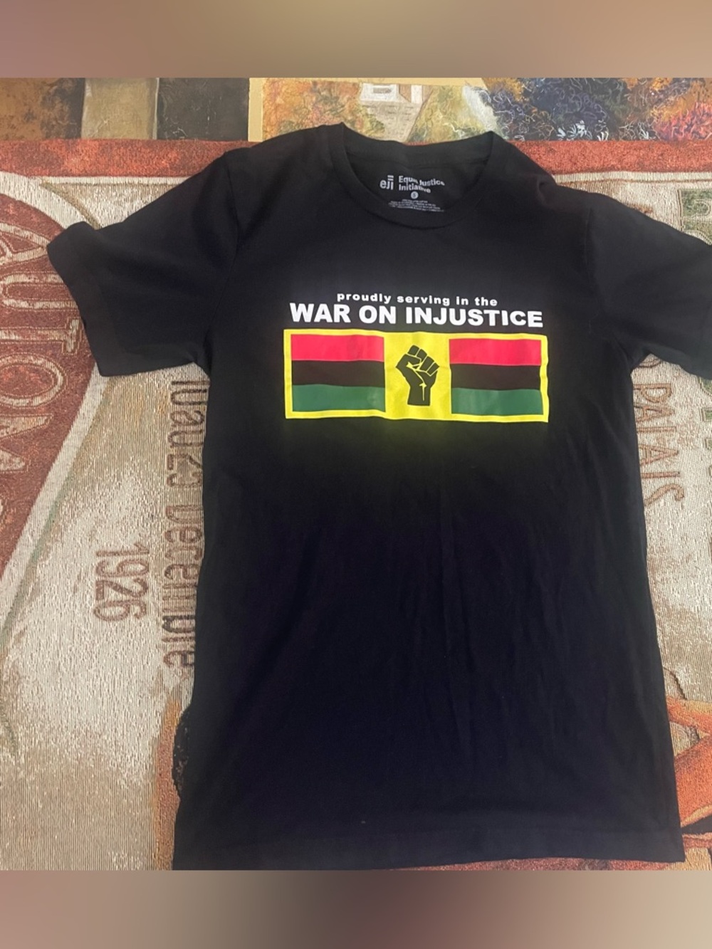 proudly serving in the WAR ON INJUSTICE T-shirt Sz S Equal Justice Initiative